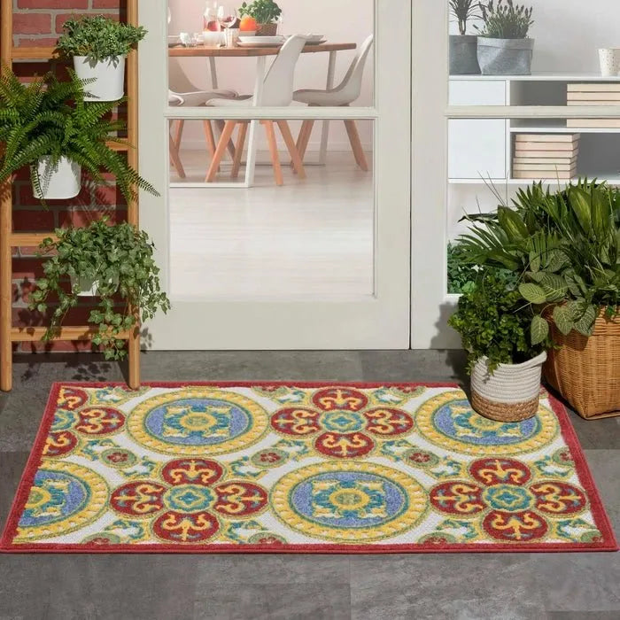 Aloha ALH30 Red/Multi Area Rug - Rug & Home