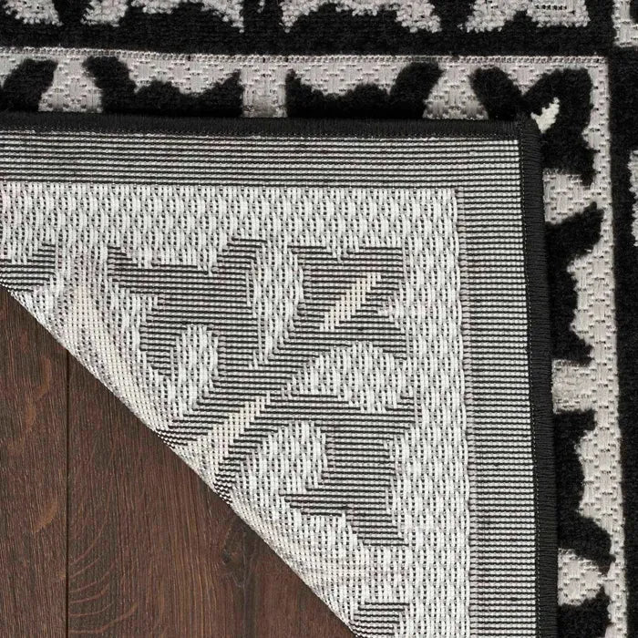 Aloha ALH34 Black/White Area Rug - Rug & Home