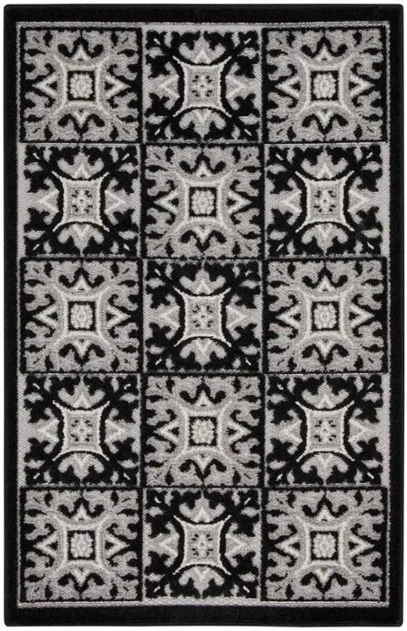 Aloha ALH34 Black/White Area Rug - Rug & Home