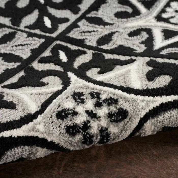 Aloha ALH34 Black/White Area Rug - Rug & Home