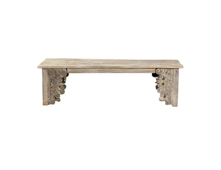 Alta Carved Panel Bench - Rug & Home