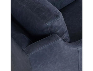 Amador Accent Chair - Swivel Oste River Leather Coin/Deep Ocean - Rug & Home