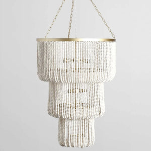 Amanda Beaded Chandelier White - Rug & Home