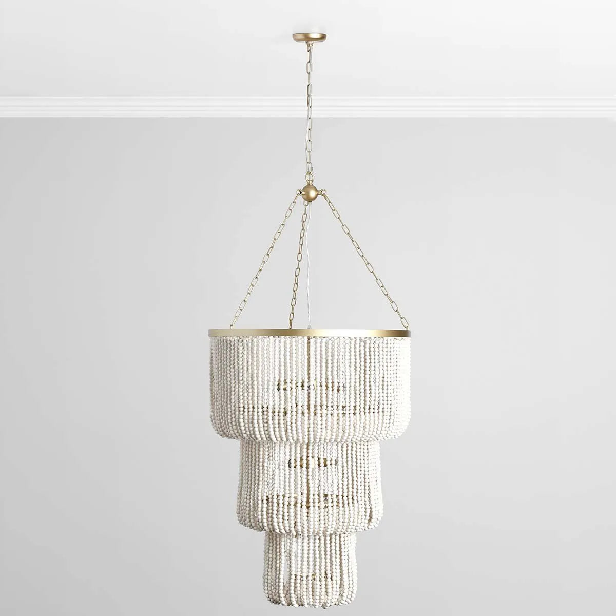 Amanda Beaded Chandelier White - Rug & Home