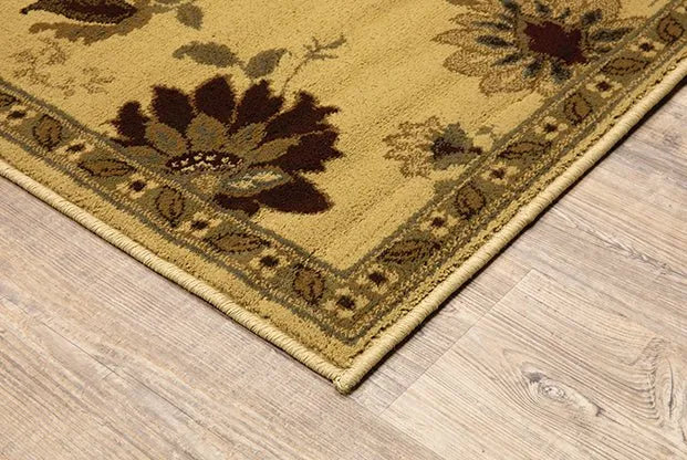 Amelia 008W Ivory/ Green Rug - Rug & Home