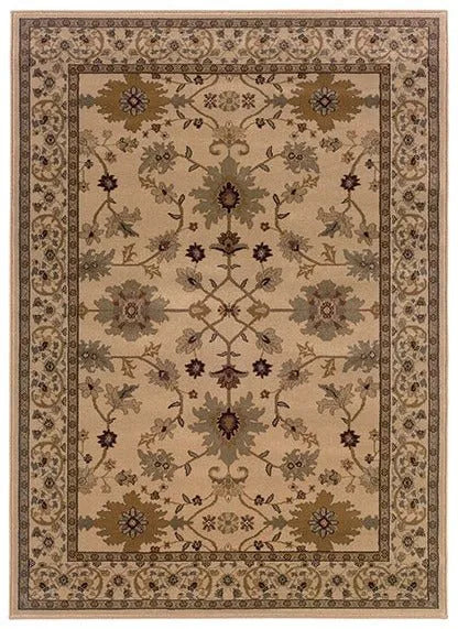 Amelia 568J Ivory/ Green Rug - Rug & Home