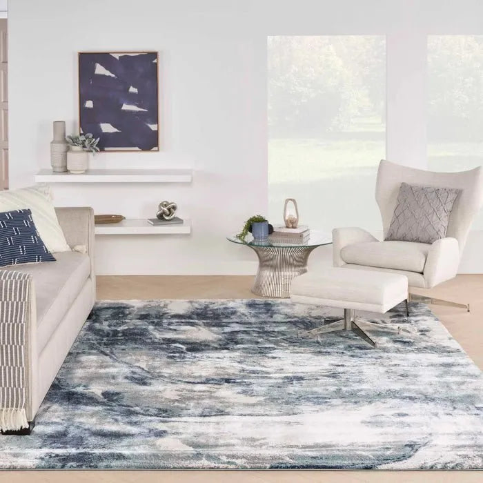 American Manor (KI100) AMR03 Blue/Ivory Rug - Rug & Home