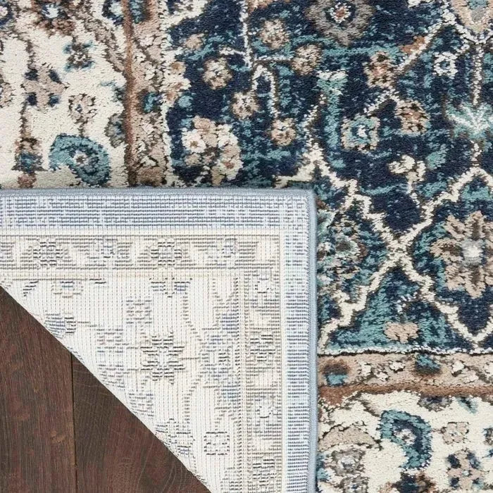 American Manor(KI100) AMR01 Blue/Ivory Rug