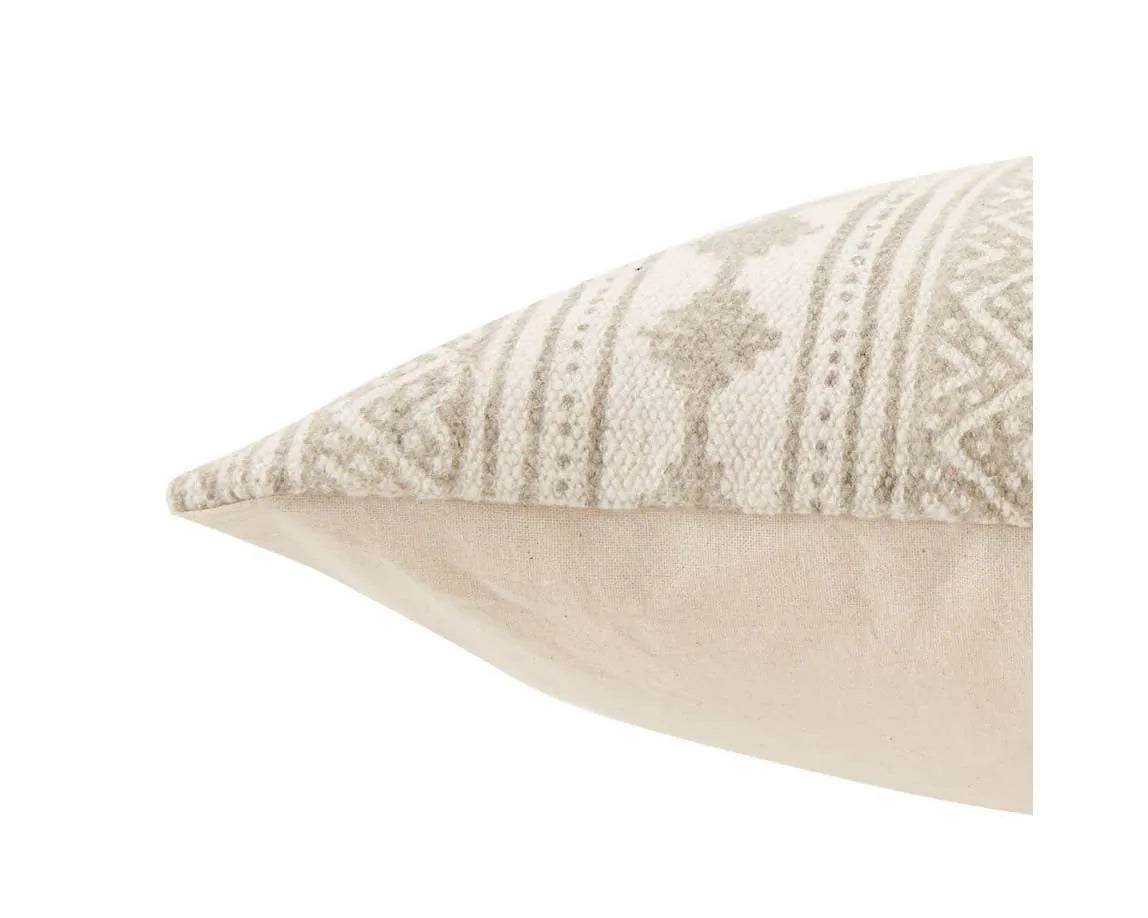 Amulet AMU03 Grey/Cream Pillow - Rug & Home