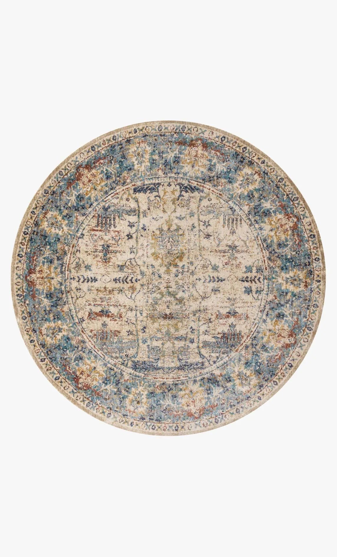 Anastasia AF 07 Sand / Lt. Blue Rug - Rug & Home