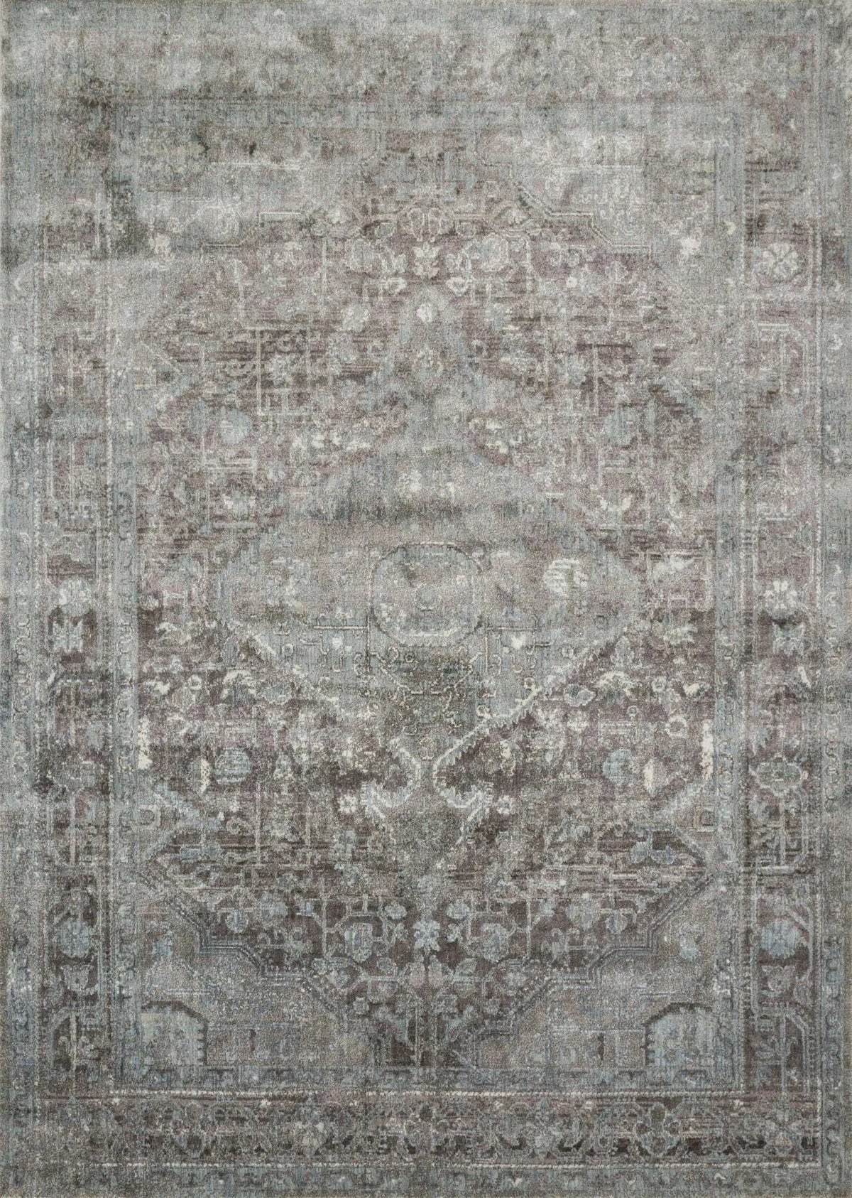 Anastasia AF 22 Stone / Blue Rug - Rug & Home