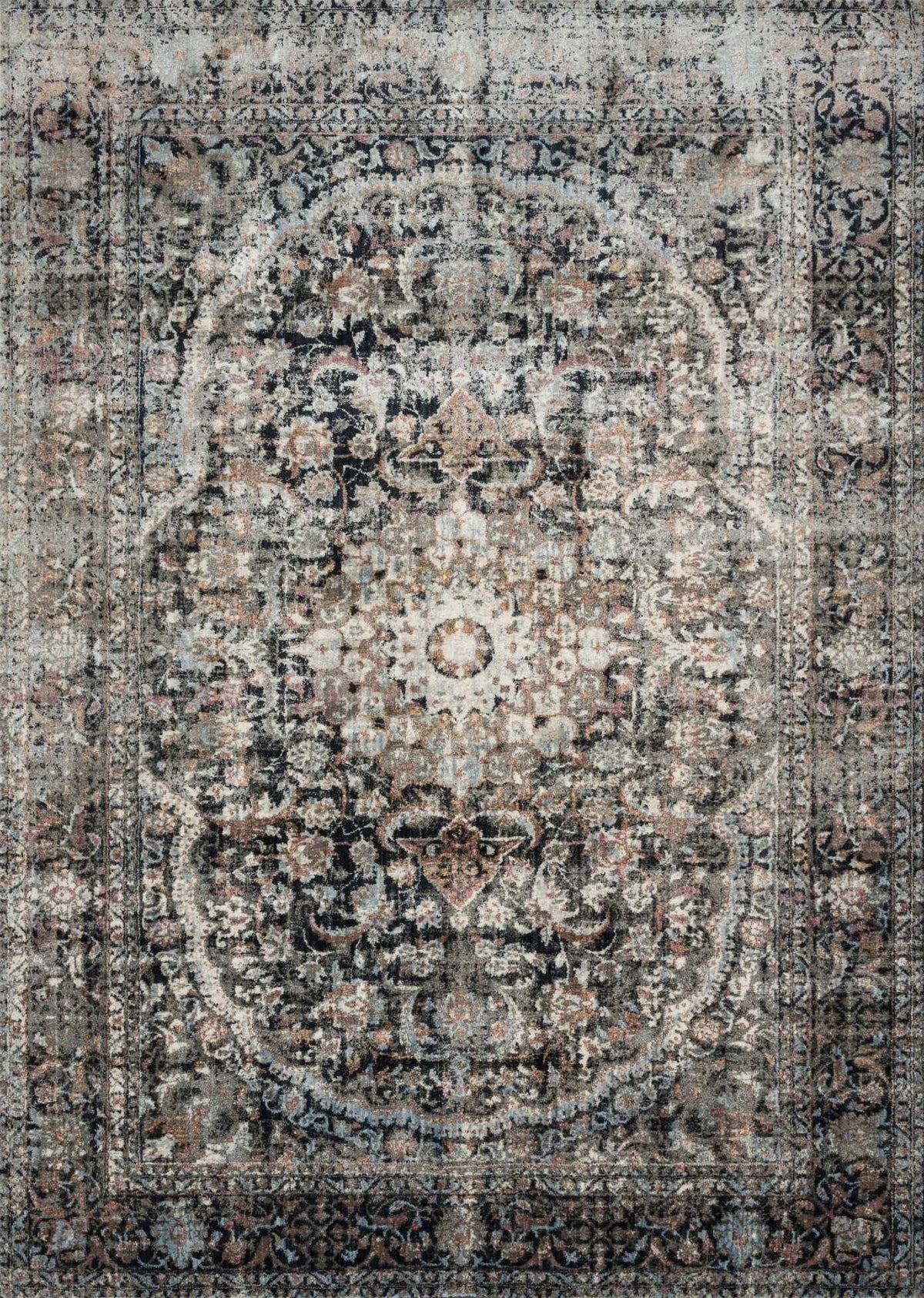 Anastasia AF 24 Charcoal / Sunset Rug - Rug & Home