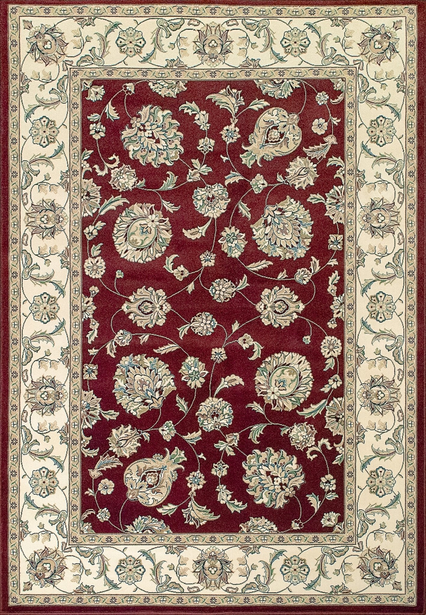 Ancient Garden 57365 1464 Red/Ivory Rug - Rug & Home