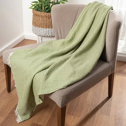 Andhome 80299OLG Olive/Green Throw Blanket - Rug & Home