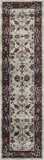 Andorra 6842D Stone/ Red Rug - Rug & Home