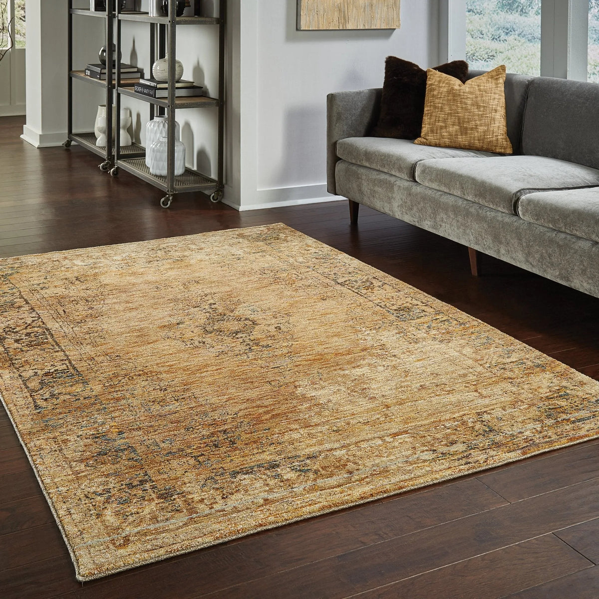 Andorra 6845D Gold/ Brown Rug - Rug & Home