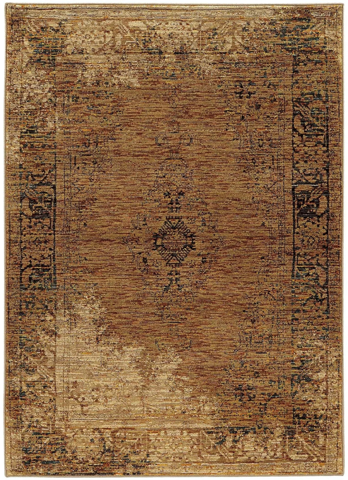 Andorra 6845D Gold/ Brown Rug - Rug & Home