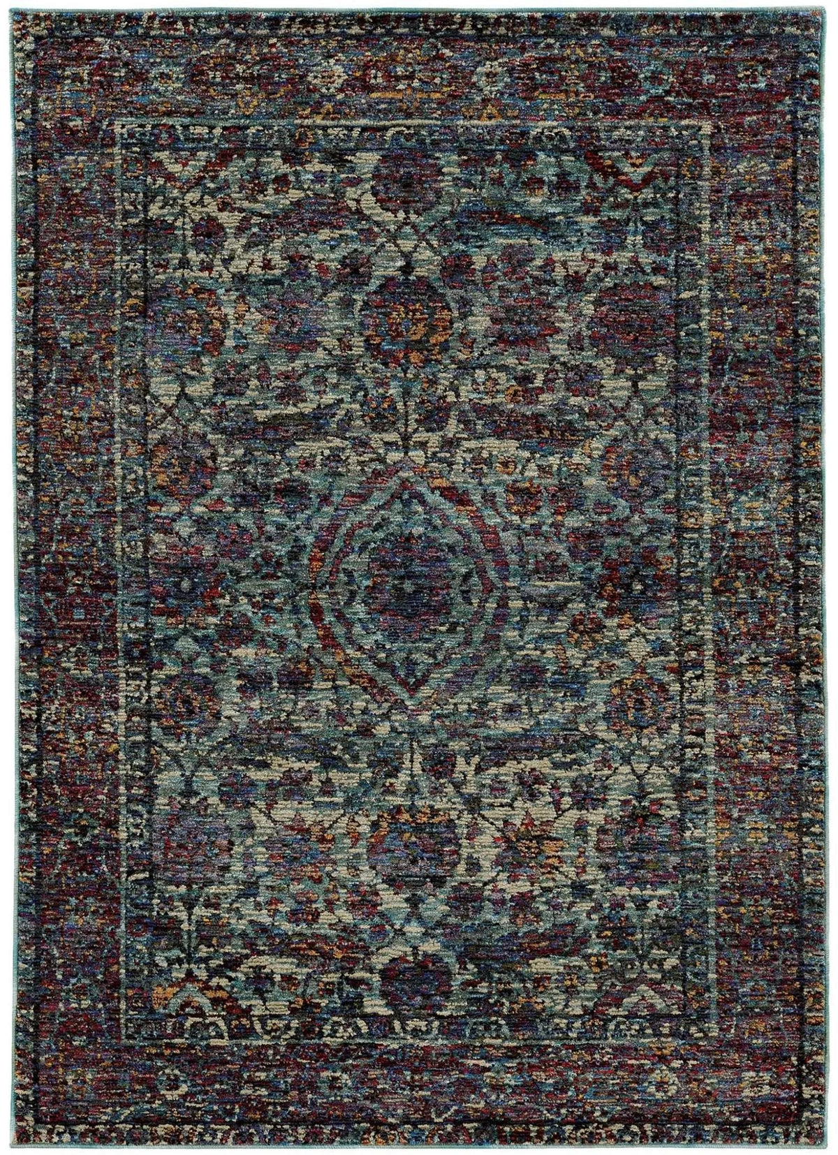 Andorra 6846B Blue/ Purple Rug - Rug & Home