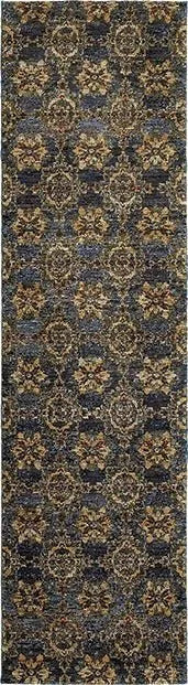 Andorra 6883C Blue/ Gold Rug - Rug & Home