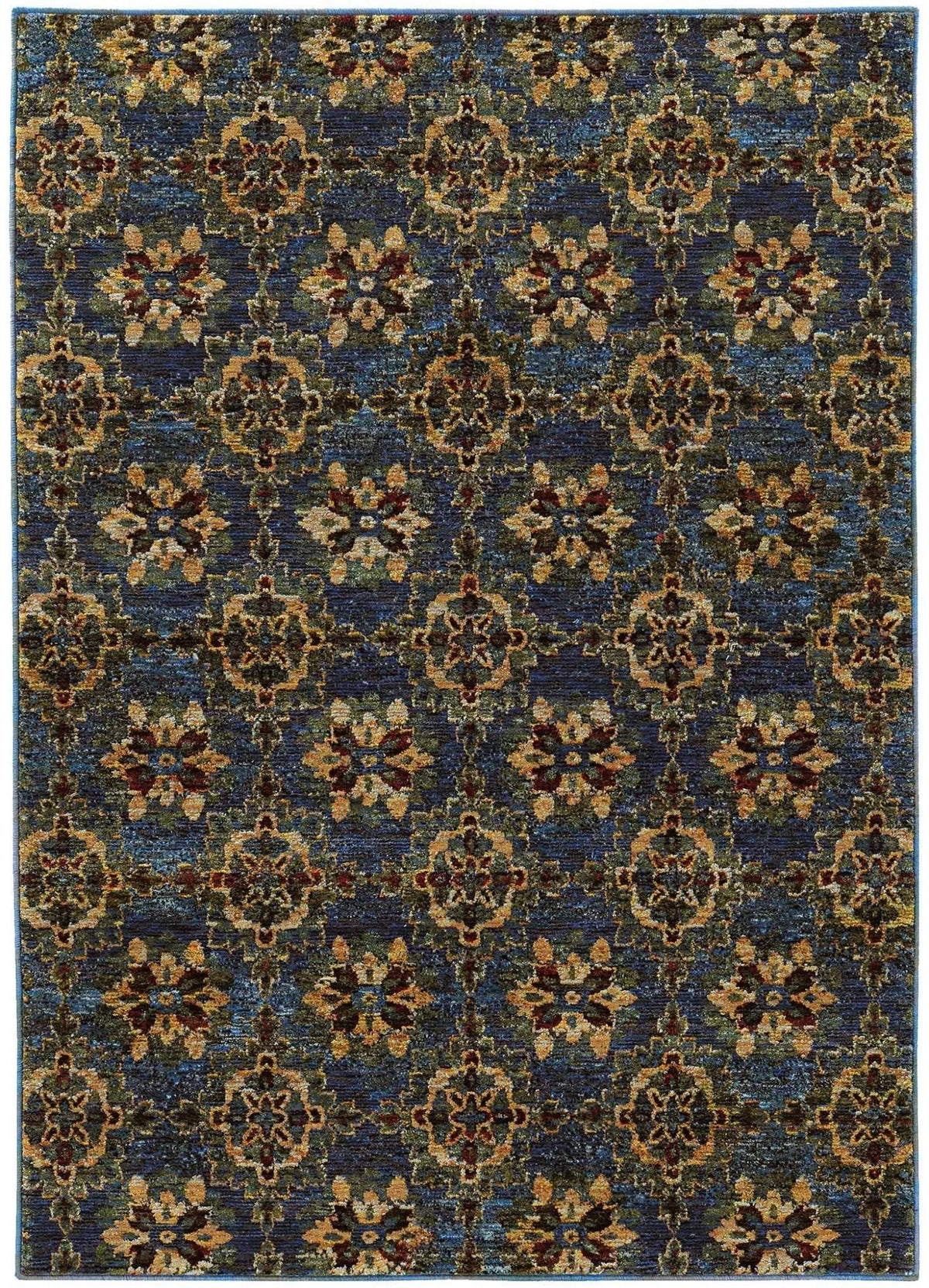 Andorra 6883C Blue/ Gold Rug - Rug & Home