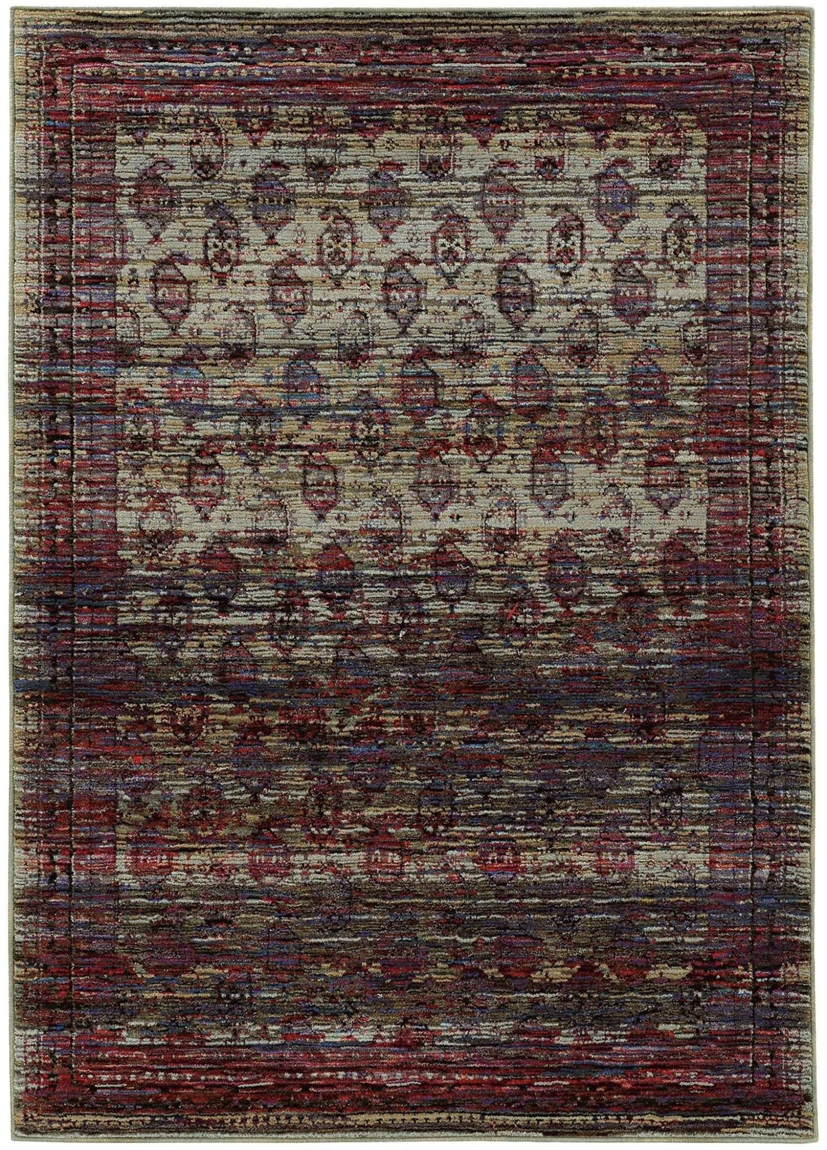 Andorra 7122D Multi/ Red Rug - Rug & Home