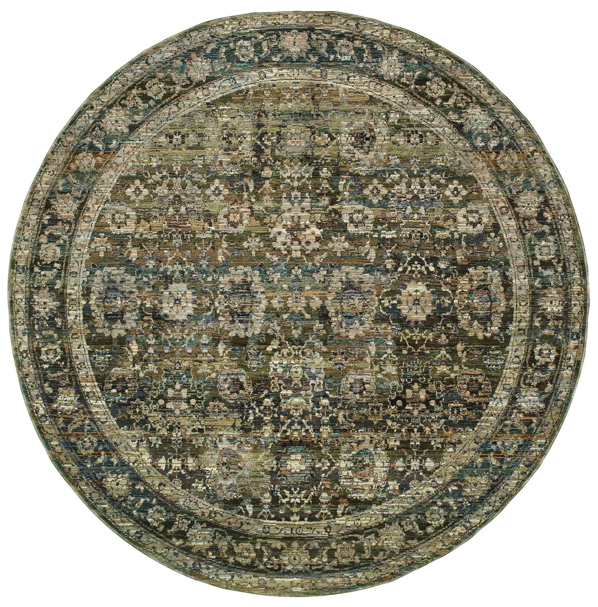 Andorra 7125C Green/ Brown Rug - Rug & Home