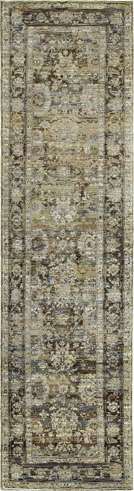 Andorra 7125C Green/ Brown Rug - Rug & Home