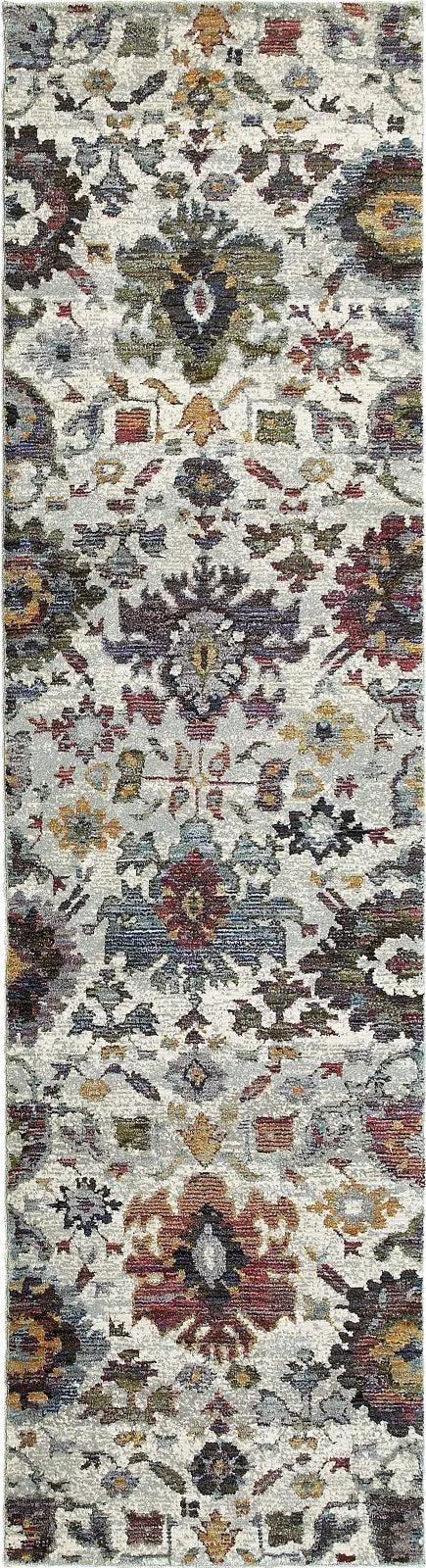 Andorra 7129A Stone/ Multi Rug - Rug & Home