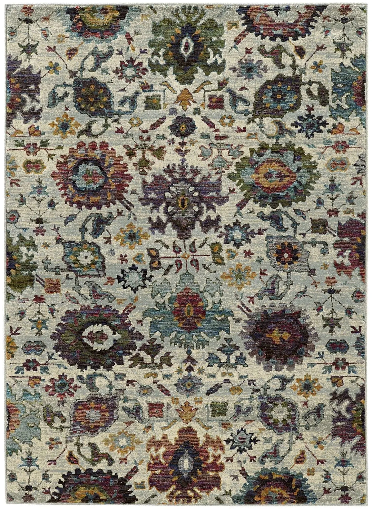 Andorra 7129A Stone/ Multi Rug - Rug & Home