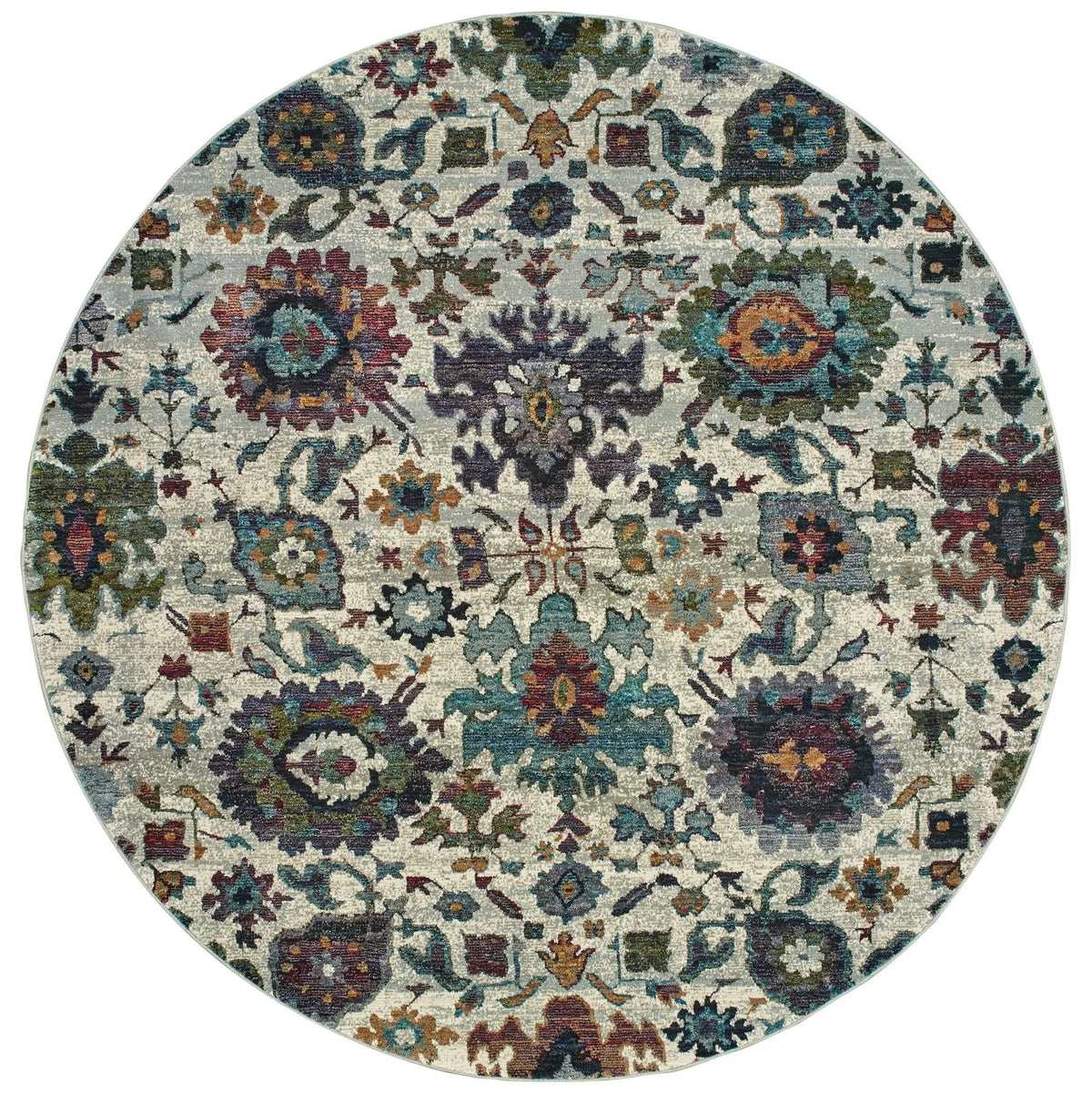 Andorra 7129A Stone/ Multi Rug - Rug & Home