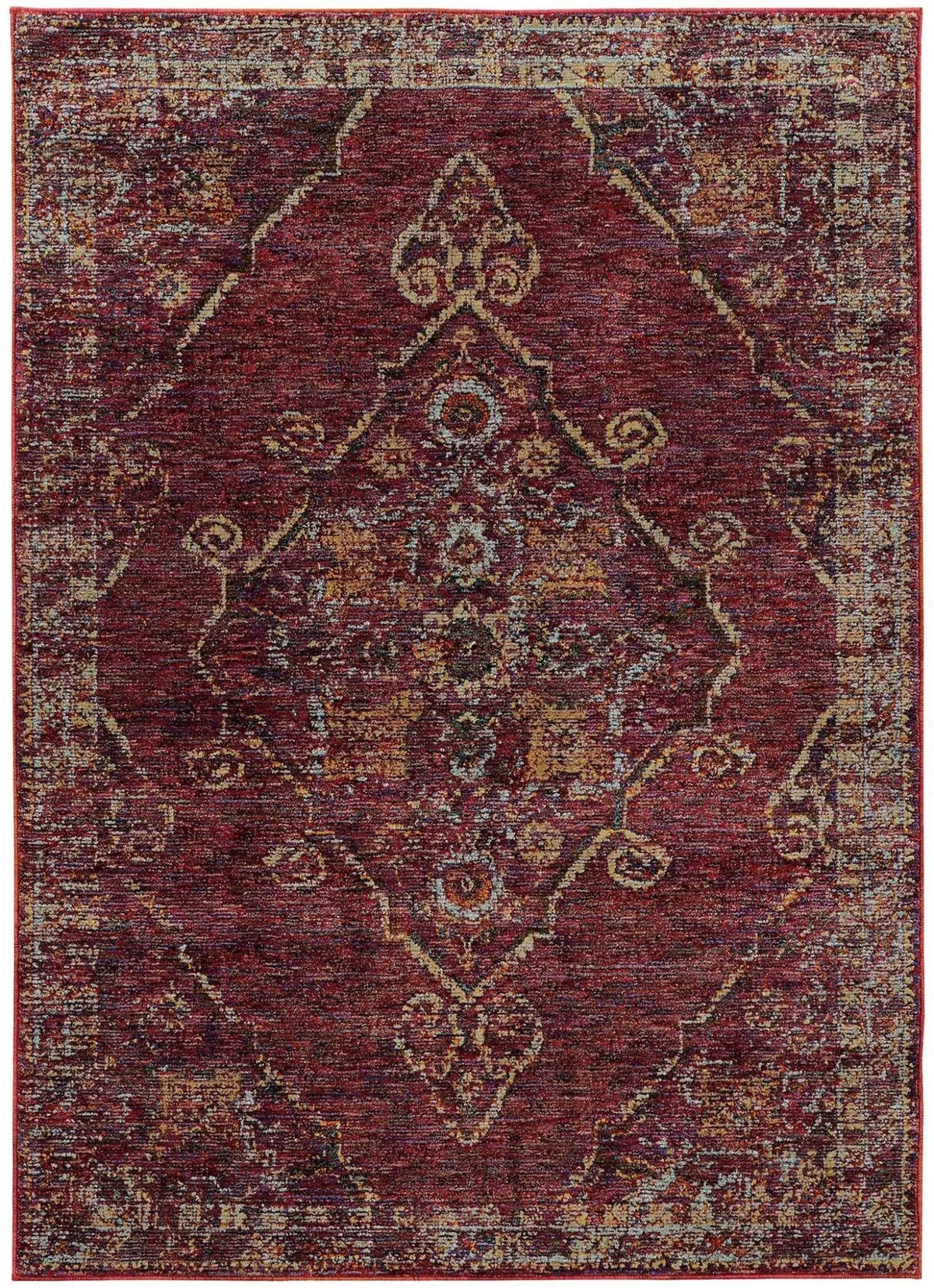 Andorra 7135E Red/ Gold Rug - Rug & Home