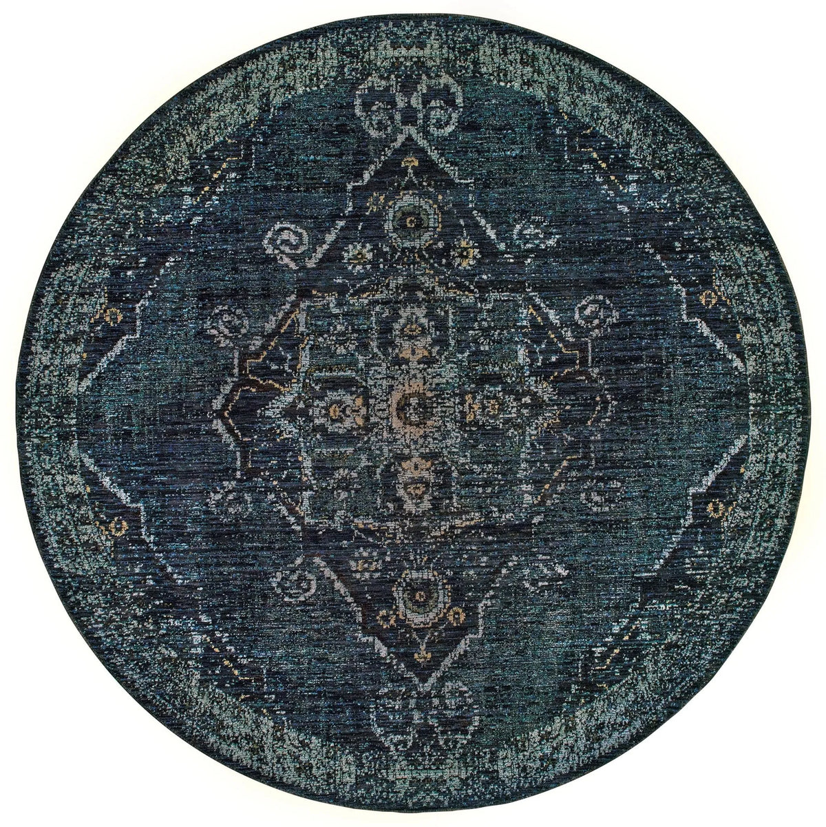 Andorra 7135F Blue/ Blue Rug - Rug & Home