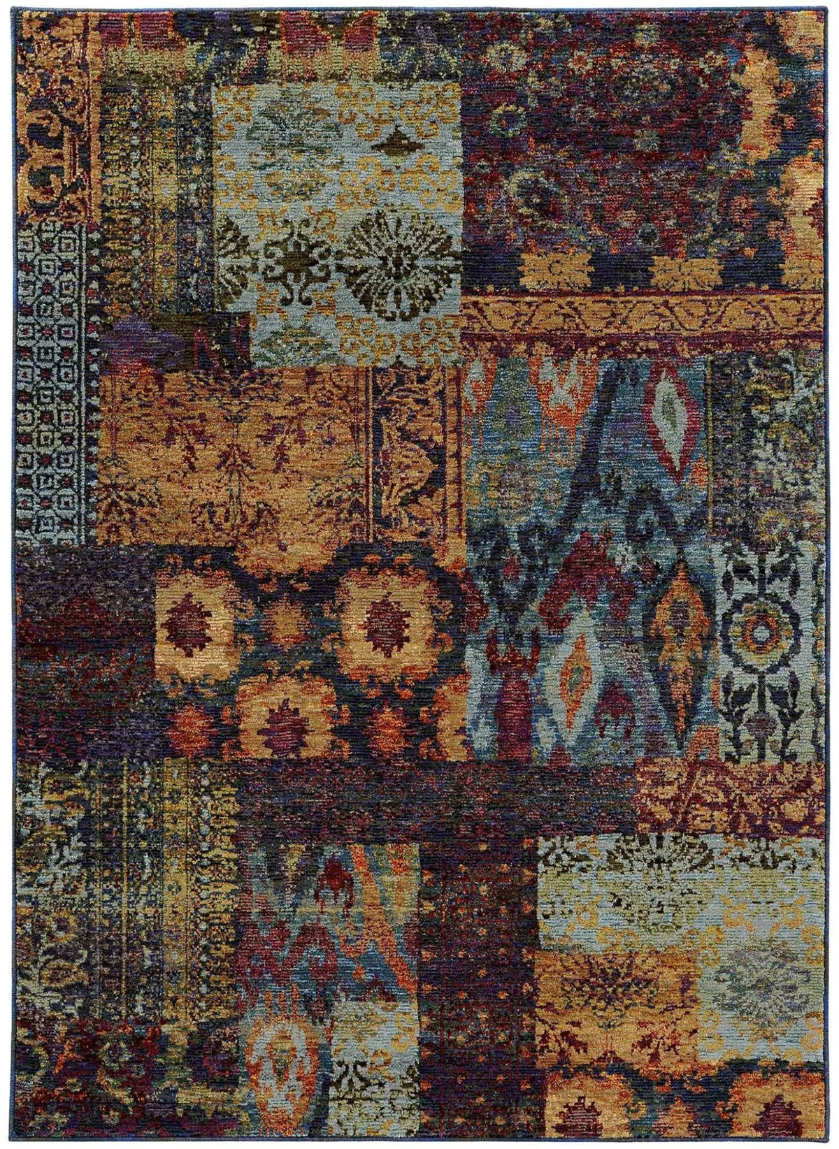 Andorra 7137A Multi/ Blue Rug - Rug & Home