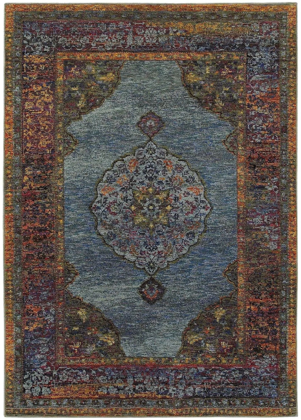 Andorra 7139A Blue/ Multi Rug - Rug & Home