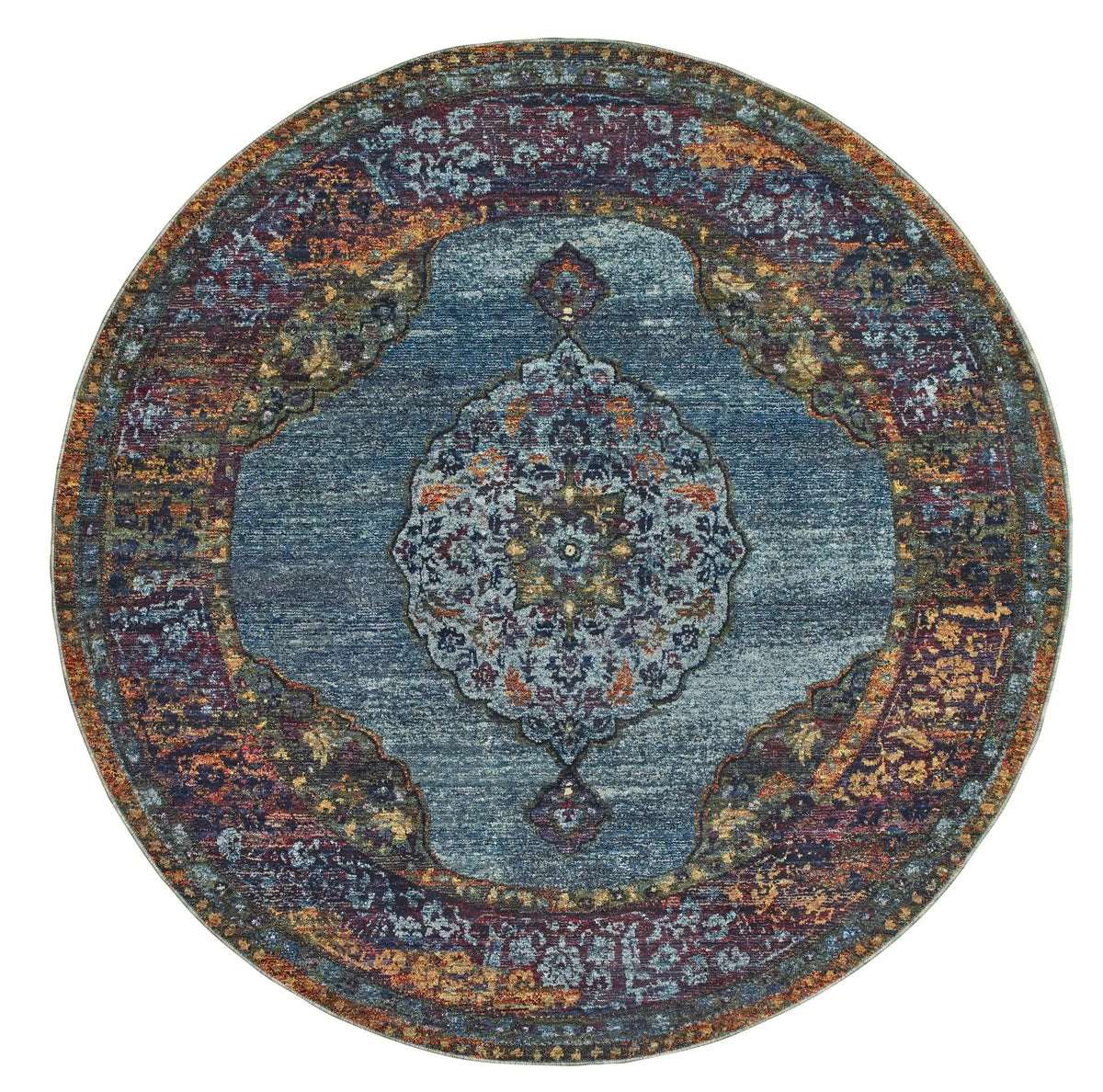 Andorra 7139A Blue/ Multi Rug - Rug & Home