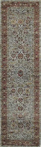 Andorra 7155A Blue/ Red Rug - Rug & Home