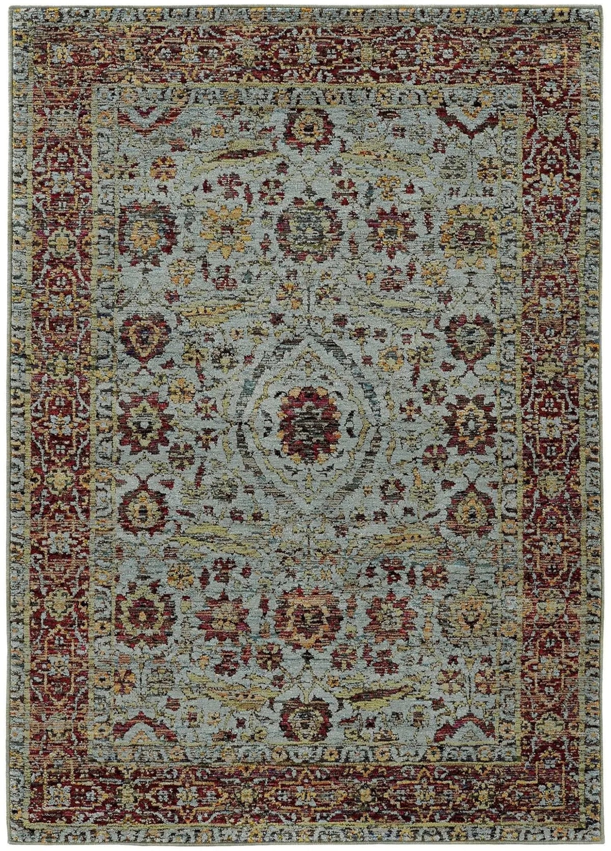 Andorra 7155A Blue/ Red Rug - Rug & Home