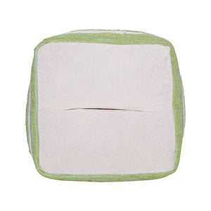 Andros 34122GHT Green/White Pouf - Rug & Home