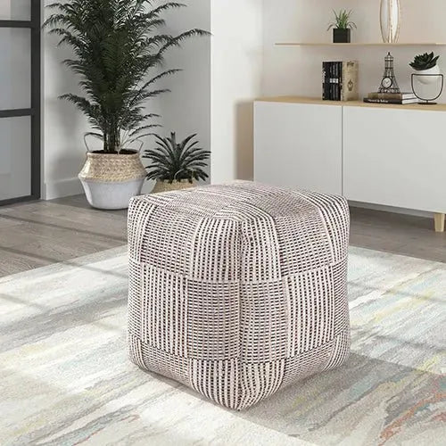 Andros 34124CRB Cream/Black Pouf