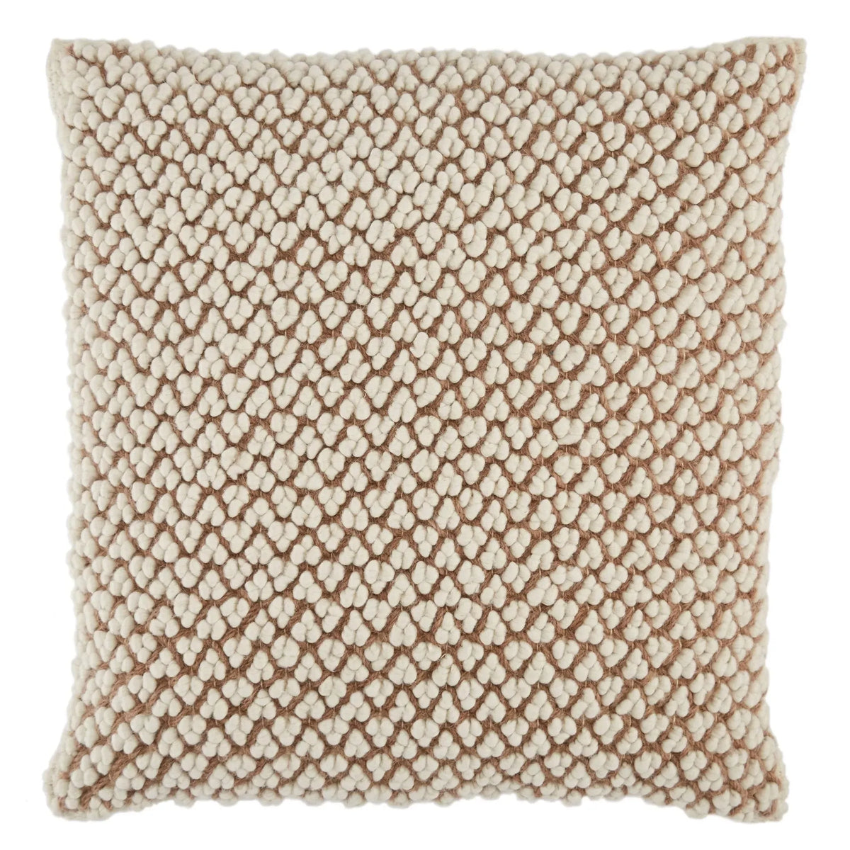 Angora Polyester Rug Angora AGO02 Tan/Ivory Pillow - Rug & Home- 22
