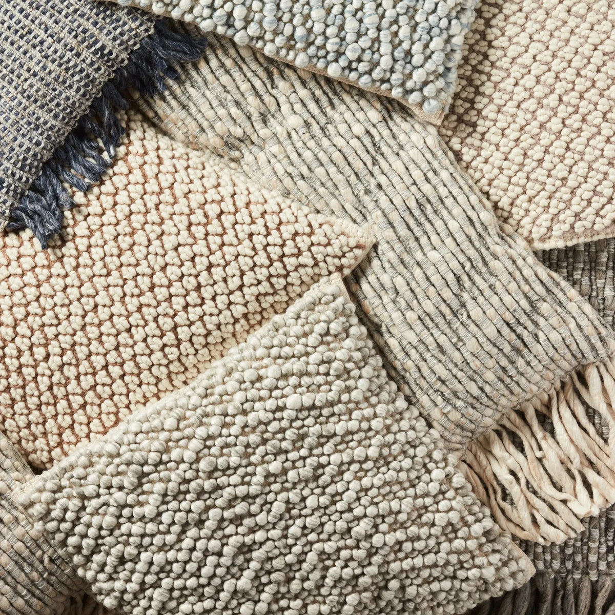 Angora Polyester Rug Angora AGO02 Tan/Ivory Pillow - Rug & Home- 22