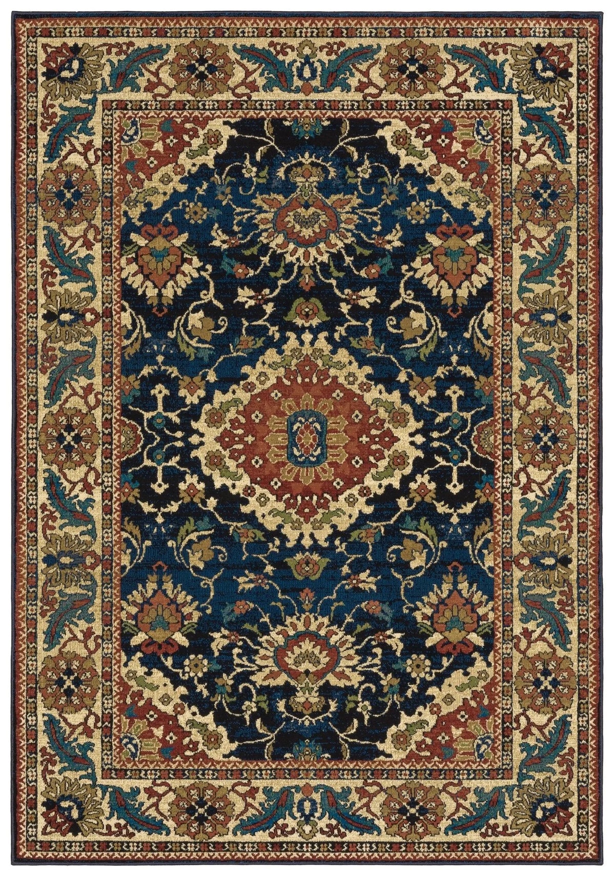 Ankara 1803B Blue/Red Rug - Rug & Home