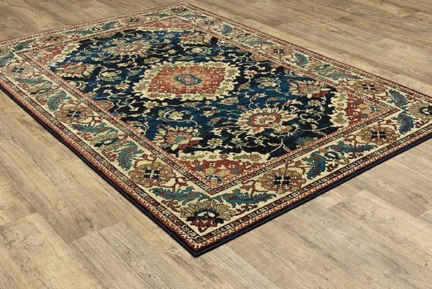 Ankara 1803B Blue/Red Rug - Rug & Home