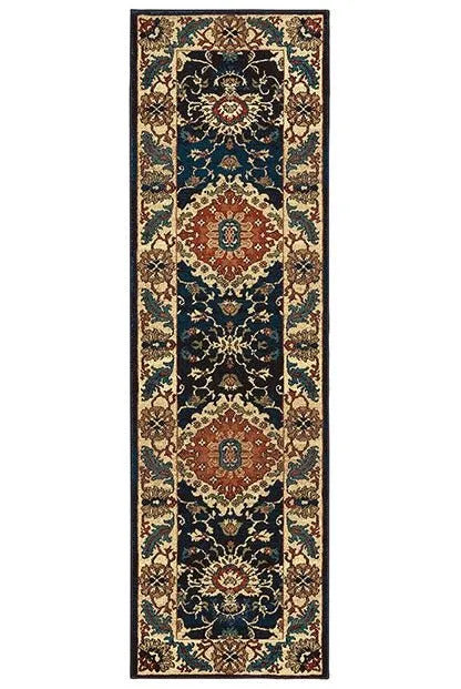 Ankara 1803B Blue/Red Rug - Rug & Home