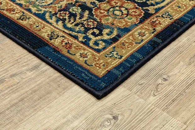 Ankara 501K Blue/Gold Rug