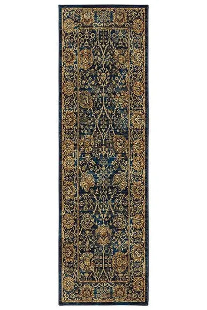Ankara 501K Blue/Gold Rug