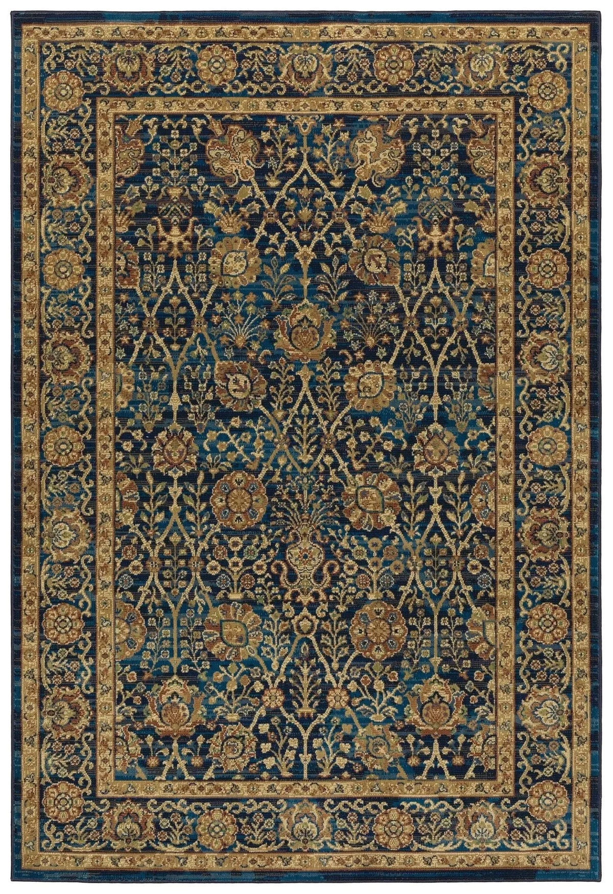 Ankara 501K Blue/Gold Rug