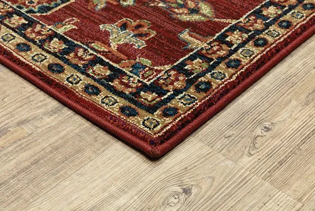 Ankara 531R Red/Blue Rug - Rug & Home