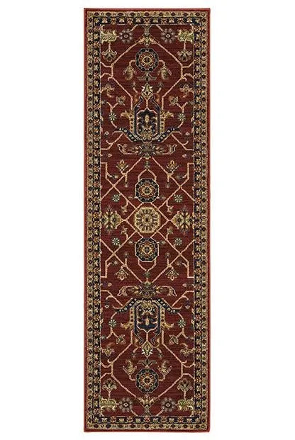 Ankara 531R Red/Blue Rug - Rug & Home