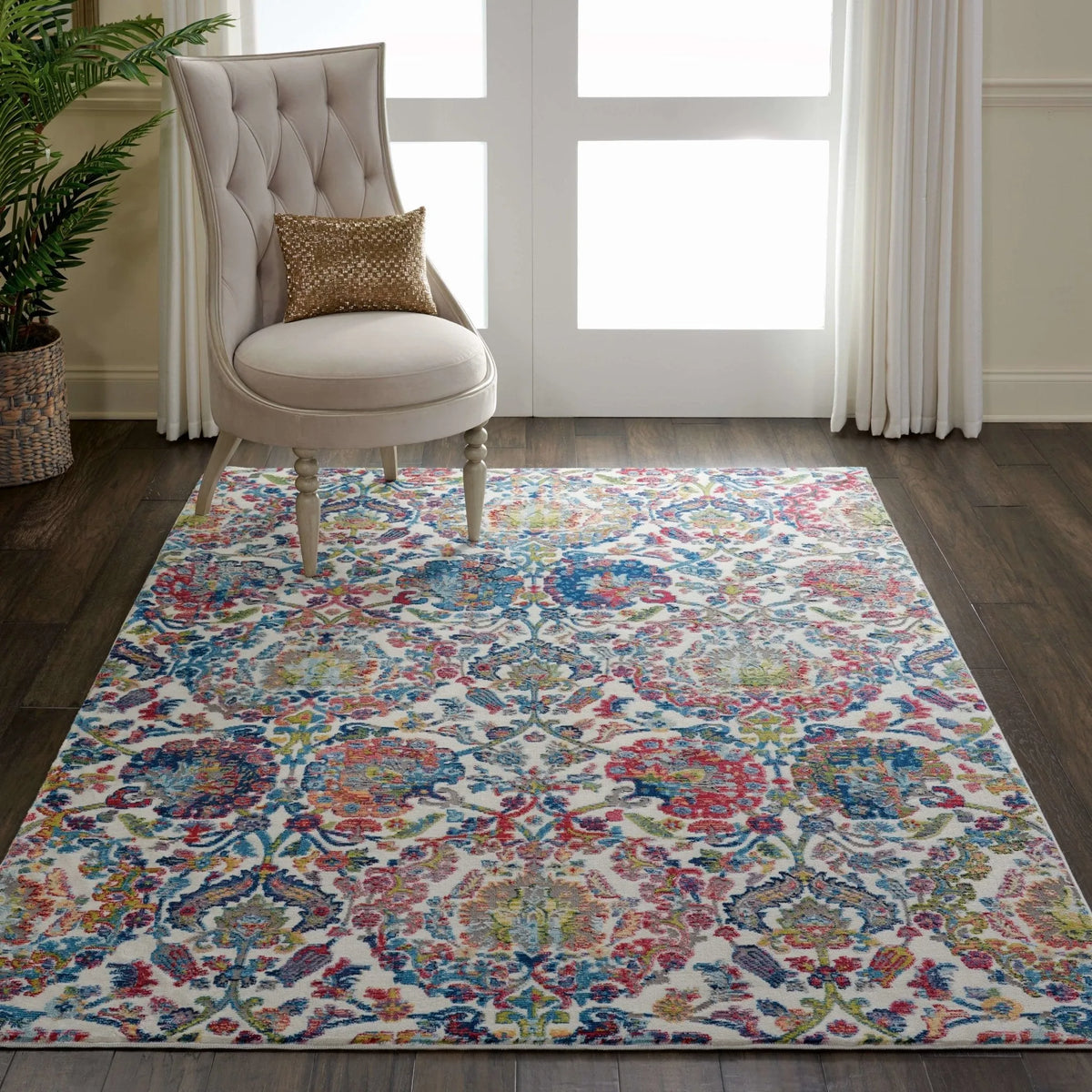 Ankara Global ANR06 Ivory/Blue Rug - Rug & Home